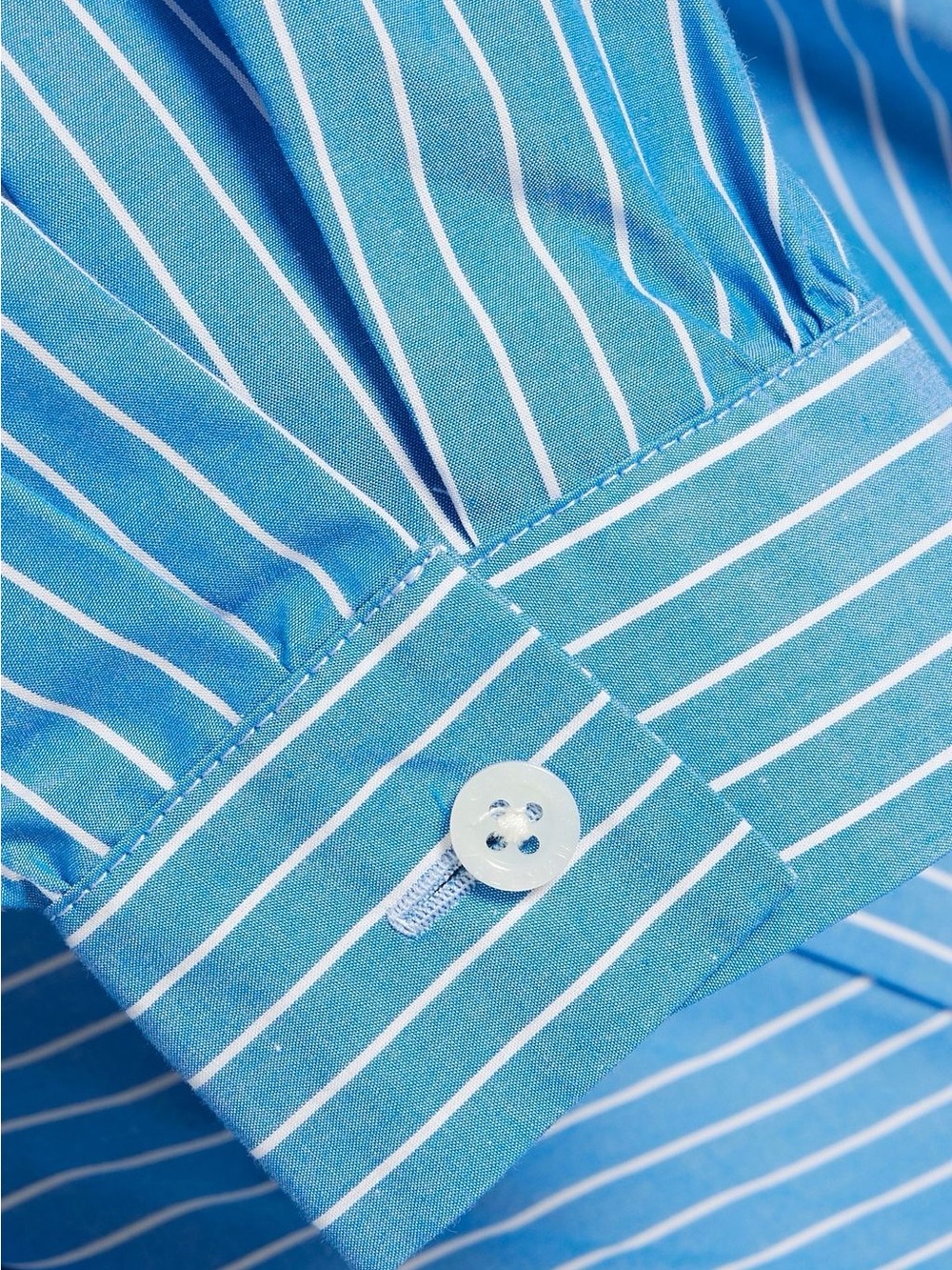 NWT Carolina Herrera Belted Striped Cotton Poplin Midi Shirt Dress Size 10 - Picture 3 of 4